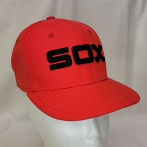 Chicago White Sox Baseball Cap Red Black